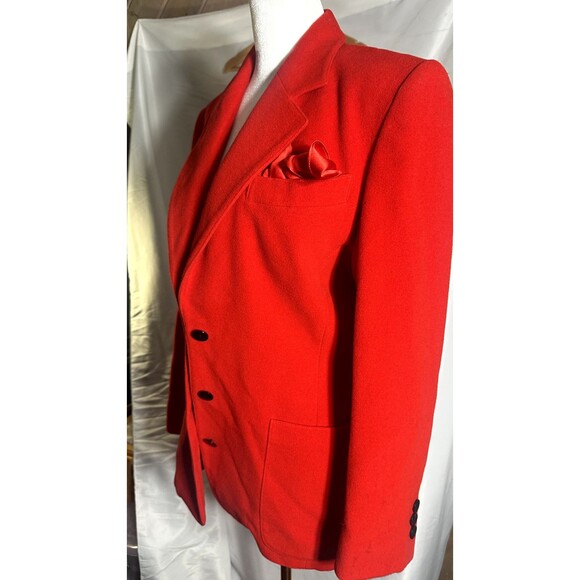 Escada Red Wool Blazer Sz. 36 - Picture 2 of 4